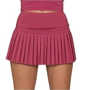 Gold Hinge pink pleated tennis skort NWT